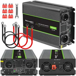 Przetwornica napięcia Qoltec Monolith 12V/230V 2000W/4000W USB Czysty Sinus