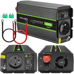 Przetwornica napięcia Qoltec Monolith 12V/230V 600W/1200W USB Czysty Sinus