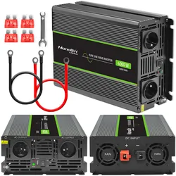 Przetwornica napięcia Qoltec Monolith 24V/230V 2000W/4000W USB Czysty Sinus