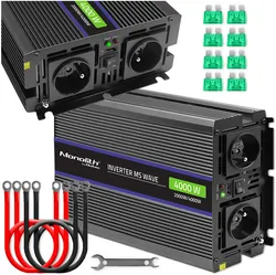 Przetwornica napięcia Qoltec Monolith 4000 MS Wave 12V/230V 2000W/4000W USB