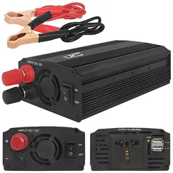 Przetwornica samochodowa 12V/230V 600W LTC   2xUSB 2.1A