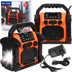 Radio budowlane przenośne BLOW RA14 analogowe AM/FM Bluetooth USB AUX SD