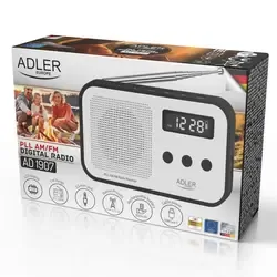 Radio cyfrowe PLL AM/FM Adler AD 1907