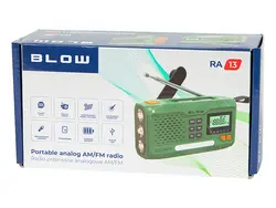 Radio przenośne analogowe AM/FM BLOW RA13 solarne na korbkę