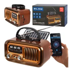 Radio przenośne analogowe AM/FM BT BLOW RA16 solarne