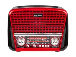 Radio przenośne analogowe AM/FM BT BLOW RA17 solarne czerwone