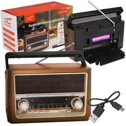 Radio przenośne LTC ELMA RETRO Bluetooth USB latarka