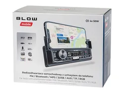 Radio samochodowe BLOW AVH-8970 z uchwytem na telefon Bluetooth 2xUSB SD aplikacja + pilot na kierownicę