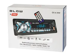 Radio samochodowe BLOW X-PRO 1 Bluetooth 2xUSB SD AUX aplikacja + pilot