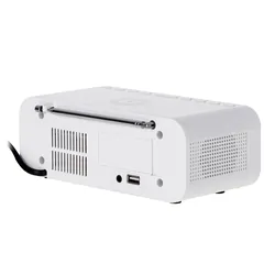 Radiobudzik z ładowarką bezprzewodową Adler AD 1192W Bluetooth AUX - biały