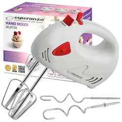 Ręczny mikser kuchenny Esperanza Muffin - czerwony