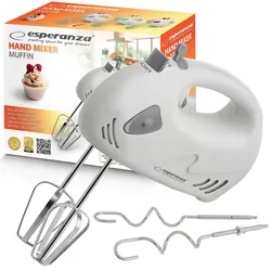Ręczny mikser kuchenny Esperanza Muffin - szary