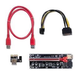 Riser PCI-E Qoltec 1x-16x USB 3.0 ver. 009S Plus SATA / PCI-E 6pin