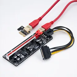 Riser PCI-E Qoltec 1x-16x USB 3.0 ver. 009S Plus SATA / PCI-E 6pin