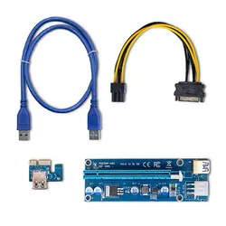 Riser PCI-E Qoltec 1x-16x USB 3.0 ver. 009S SATA / PCI-E 6pin