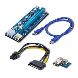 Riser PCI-E Qoltec 1x-16x USB 3.0 ver. 009S SATA / PCI-E 6pin