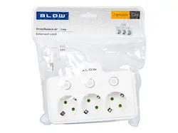 Rozgałęźnik PS-310 3-Gniazda 0.1m biały 3x1mm przedłużacz