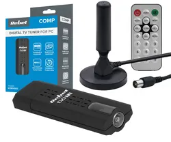 Samochodowy zestaw DVB-T2 tuner cyfrowy USB PC   antena TV zewnętrzna z magnesem