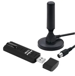 Samochodowy zestaw DVB-T2 tuner cyfrowy USB PC   antena TV zewnętrzna z magnesem