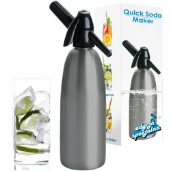 Saturator syfon do wody QUICK SODA SA-01 szary 1L - special edition