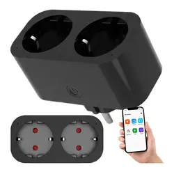 Smart adapter gniazdo 230V WiFi czarne podwójne ART