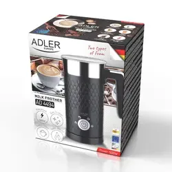 Spieniacz do mleka Adler AD 4494  - 4w1 spienianie podgrzewanie latte cappucino - czarny