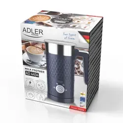 Spieniacz do mleka Adler AD 4494  - 4w1 spienianie podgrzewanie latte cappucino - granatowy