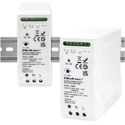 Stabilny zasilacz na szynę DIN z funkcją UPS Qoltec 40W