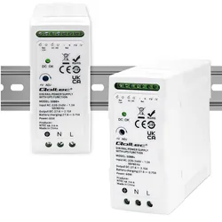 Stabilny zasilacz na szynę DIN z funkcją UPS Qoltec 60W