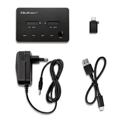 Stacja dokująca dysków Qoltec 2x SSD M.2 SATA NGFF USB Typ C