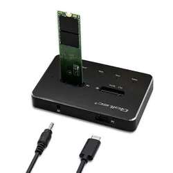 Stacja dokująca dysków Qoltec 2x SSD M.2 SATA NGFF USB Typ C