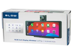 Stacja multimedialna  z wideorejestratorem bezprzewodowy CarPlay5.0 BLOW   kamera cofania