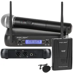 System 2 mikrofonów bezprzewodowych 1x mikrofon do ręki   1x klip Azusa WR-358LD