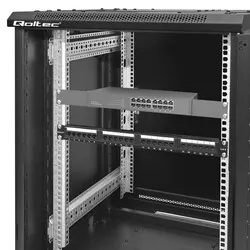 Szafa instalacyjna RACK Qoltec 19'' 15U 600 x 600 x 855 hartowane drzwi stojąca - czarna