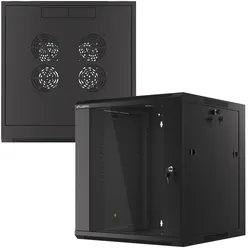 Szafa instalacyjna RACK wisząca 19'' 12U 570x600 drzwi szklane Lanberg  - czarna