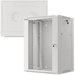 Szafa instalacyjna RACK wisząca 19'' 15U 570x450 drzwi szklane Lanberg  - szara