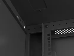 Szafa instalacyjna RACK wisząca 19'' 18U 600x600 drzwi szklane Lanberg - czarna
