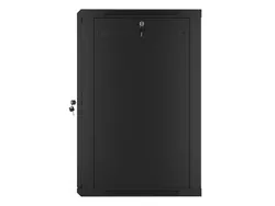 Szafa instalacyjna RACK wisząca 19'' 18U 600x600 drzwi szklane Lanberg - czarna