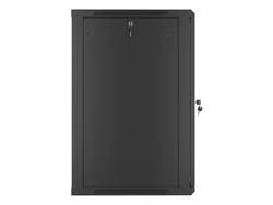 Szafa instalacyjna RACK wisząca 19'' 18U 600x600 drzwi szklane Lanberg - czarna