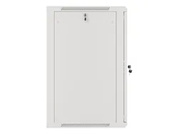 Szafa instalacyjna RACK wisząca 19'' 18U 600x600 drzwi szklane Lanberg - szara