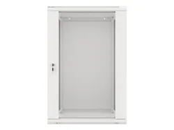 Szafa instalacyjna RACK wisząca 19'' 18U 600x600 drzwi szklane Lanberg - szara