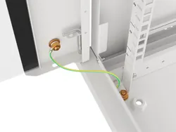 Szafa instalacyjna RACK wisząca 19'' 18U 600x600 drzwi szklane Lanberg - szara