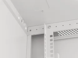 Szafa instalacyjna RACK wisząca 19'' 18U 600x600 drzwi szklane Lanberg - szara