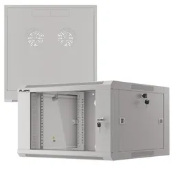 Szafa instalacyjna RACK wisząca 19'' 6U 570x600 drzwi szklane Lanberg  - szara