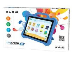Tablet edukacyjny dla dzieci BLOW KidsTAB10 10'' 4G 4/64GB niebieski   etui