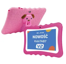 Tablet edukacyjny dla dzieci BLOW KidsTAB7 V2 7 cali 4/32GB 2MP   różowe etui