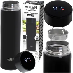 Termos z wyświetlaczem temperatury LED 473ml Adler AD 4506bk czarny