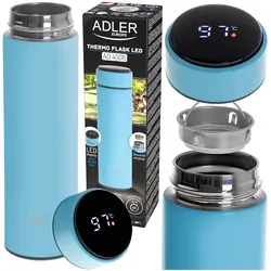 Termos z wyświetlaczem temperatury LED 473ml Adler AD 4506bl niebieski