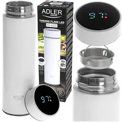 Termos z wyświetlaczem temperatury LED 473ml Adler AD 4506w biały