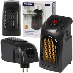 Termowentylator wtyczkowy grzejnik do kontaktu regulowany z grzałką ceramiczną BLOW FH-A21